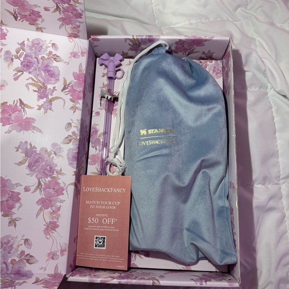 Stanley X Love Shack Fancy 40oz tumbler 💜🩷 - Picture 2 of 6